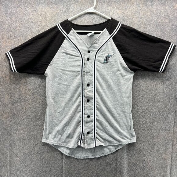 Mike Lowell Jersey Men Large Gray Baseball Dynasty Signature Florida Marlins 90s